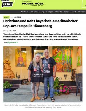 Oberpfaelzer Echo Article about my art