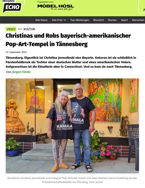 Oberpfaelzer Echo Article about my art
