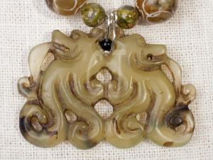 Green Jade Handcarved Pendant