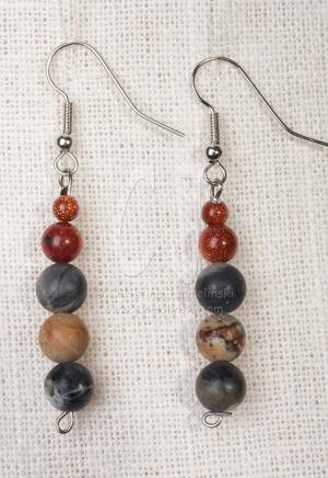 earrings to Signature Piece Landscape Agate Pendant by Christina Jarmolinski