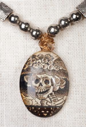 Dia de Muertos Pendant necklace by Christina Jarmolinski