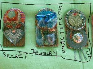 Jewelry Sculpture- Antique Secrets by Christina Jarmolinski