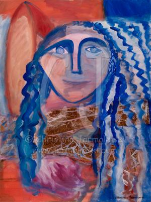 Mona Lisa - Blue Angel by Christina Jarmolinski