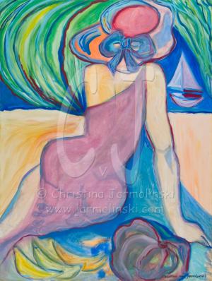 Lady with Sunhat by Christina Jarmolinski