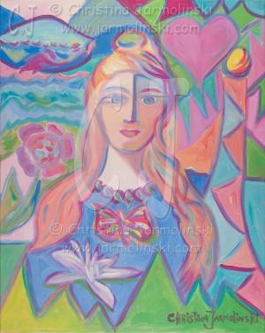 Girl with Butterfly by Christina Jarmolinski