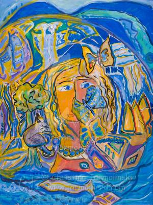 The Girl with Butterflies II by Christina Jarmolinski