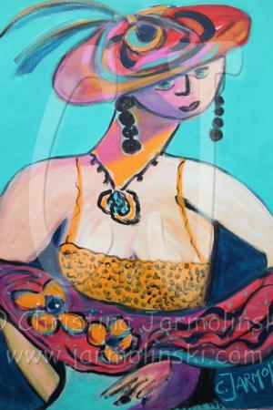 Frida Kahlo and her Sunhat by Christina Jarmolinski