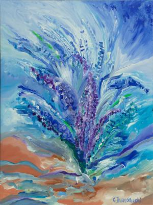 Larkspur in the Dunes by Christina Jarmolinski