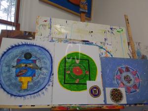 small Mandalas made to begin creating larger formats