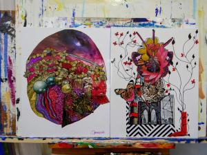 Butterfly Planet and Joy - Zen Art by Christina Jarmolinski