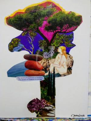 The Secret of Happiness is Freedom - Zen Art by Christina Jarmolinski