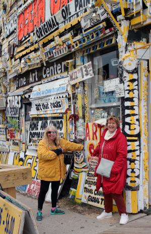 Two artists friends, Christina and Anne-Rose of Germany on a visit