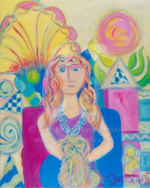 Christina and Lakshmi on their throne-Christina Jarmolinski