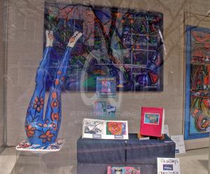 Christina Jarmolinski's Art in gallery window