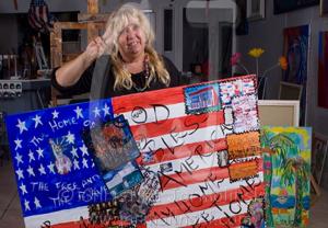 Home Sweet Home painting by Christina Jarmolinski at Democratic Party Main Office in Ft. Myers,Fl.