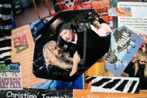 Collage on Refrigerator designed and executed by Christina Jarmolinski