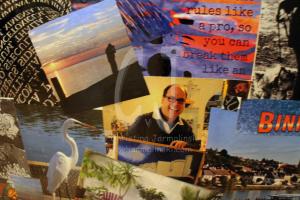 Collage on Refrigerator designed and executed by Christina Jarmolinski