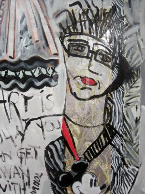 Andy Warhol Portrait Assemblage by Christina Jarmolinski