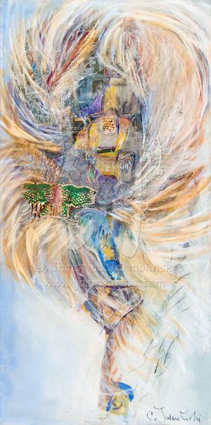 Dream Catcher by Christina Jarmolinski-Abstract Mixed Media