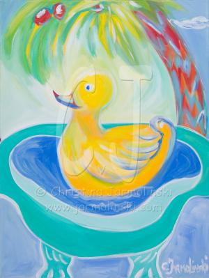 "Rubber Ducky"- acrylic - Christina Jarmolinski-sold