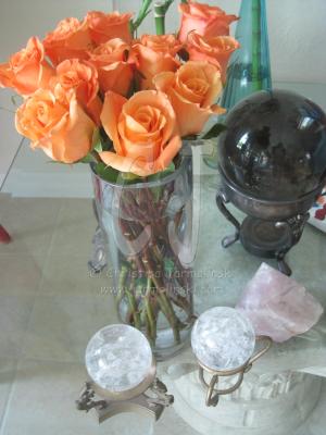 Orange Roses and Crystal Balls by Christina Jarmolinski