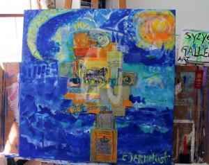 Island Breeze- Mixed Media by Christina Jarmolinski-Finished!