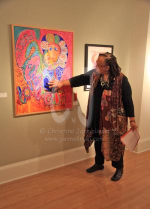 Love-Peace award winning painting with Diane Mitchell