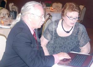 Rob and Andrea working on the slide show of the evening