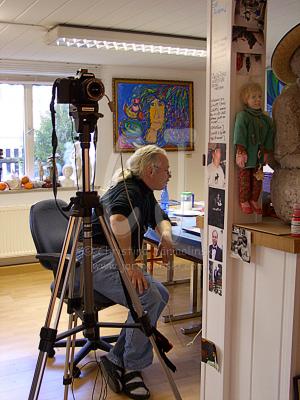 Rob de Koter at Computer in Studio by Christina Jarmolinski