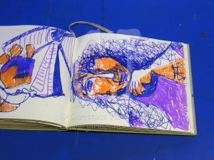 Self-portrait - excerpts out of Sketchbook by Christina Jarmolinski