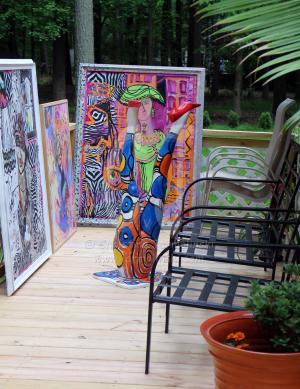 A sneak preview of the art show by Christina Jarmolinski