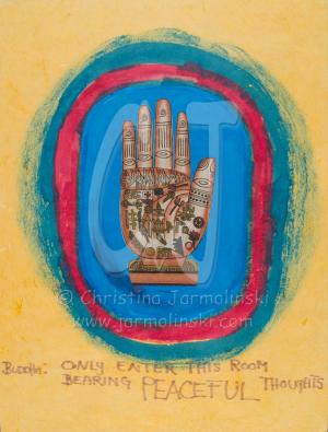 Do Not Enter without Peaceful Thoughts Mandala © Christina Jarmolinski