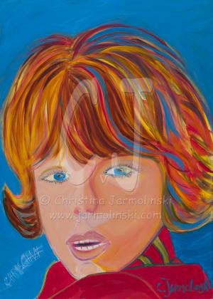 Pop Art Portrait of my Son by Christina Jarmolinski