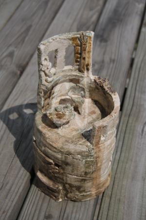 My Dream Castle, clay sculpture  by Christina Jarmolinski