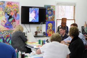 Sip and Paint in Christina Jarmolinski's newly renovated Art Studio
