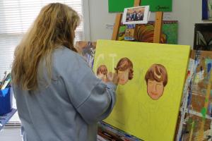The making of a Family Portrait at the Keukenhof, Holland by Christina Jarmolinski