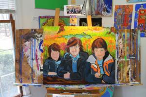 The making of a Family Portrait at the Keukenhof, Holland by Christina Jarmolinski