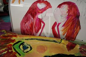 Mailbox with Palm Fran by Chrisitna Jarmolinski