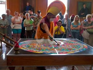 Closing and Dispersal Ceremony of Sand Mandala Amitayus