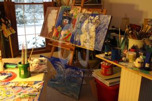 work in progress in the studio  by Christina Jarmolinski