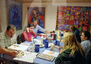 Group discussions about the next art project