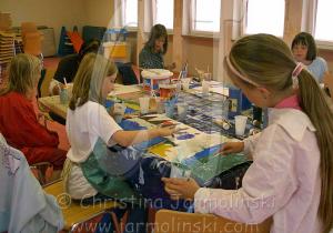 This is a children's vacation camp painting abstract