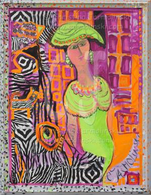 The Tattooed Woman with the Green Hat in the Urban Jungle by Christina Jarmolinski