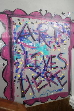 Art Lives Here-floor painting