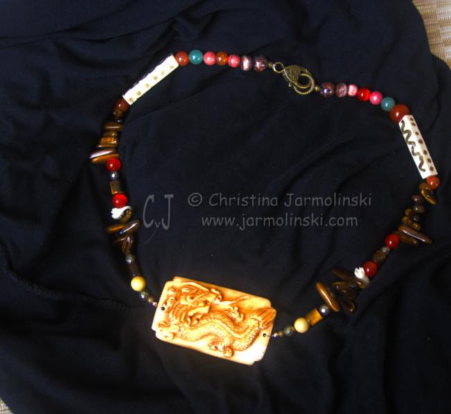 Antique Jade Dragon designed by Christina Jarmolinski