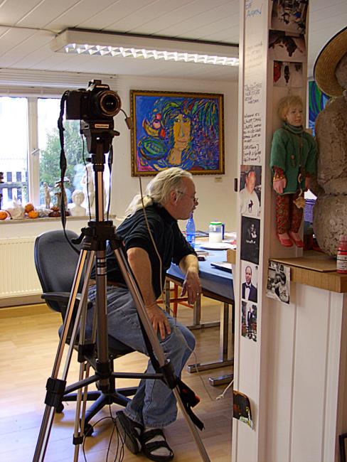 Rob de Koter photographing in my studio for my first website