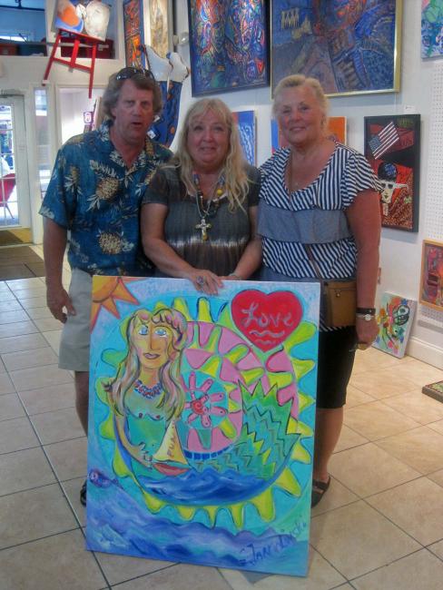 The Funky Mermaid with art collectors Larry and Virginia