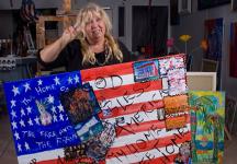 Home Sweet Home painting by Christina Jarmolinski at Democratic Party Main Office in Ft. Myers,Fl.