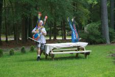 Rob schlepping the Installation