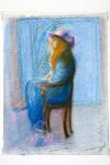 Model in the Studio- pastell- one of my firsts.........